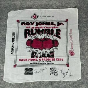 Roy Jones Jr Rumble Rag signed Promise‎ Kept 1995 Alfred 'Ice' Cole Autographed